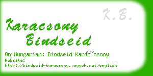 karacsony bindseid business card